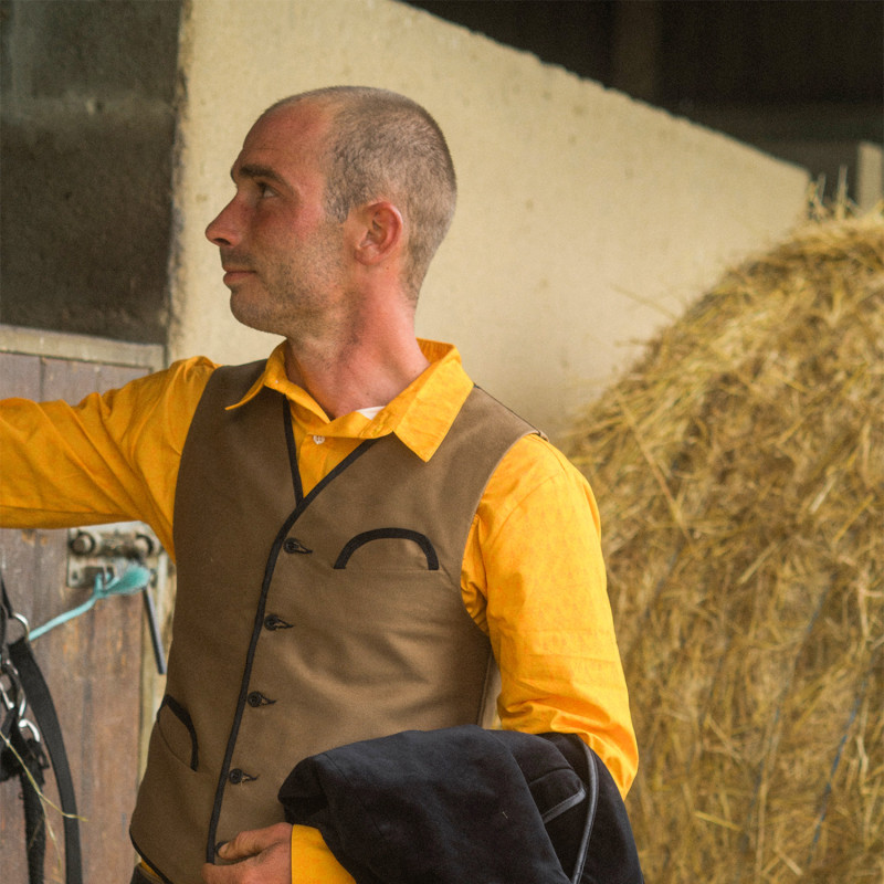 Gilet gardian homme en moleskine