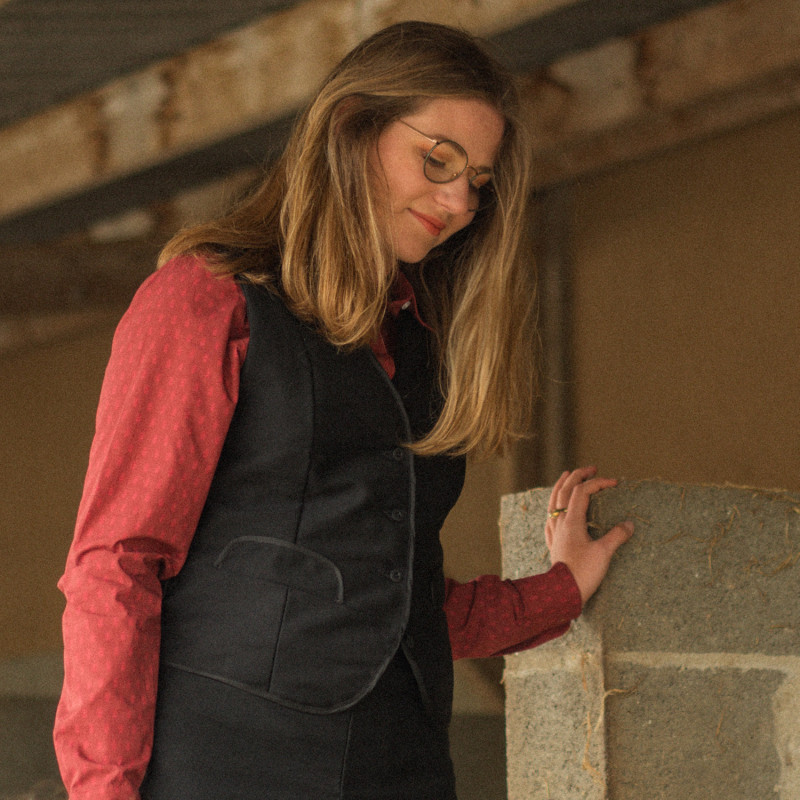 Gilet gardian femme en moleskine